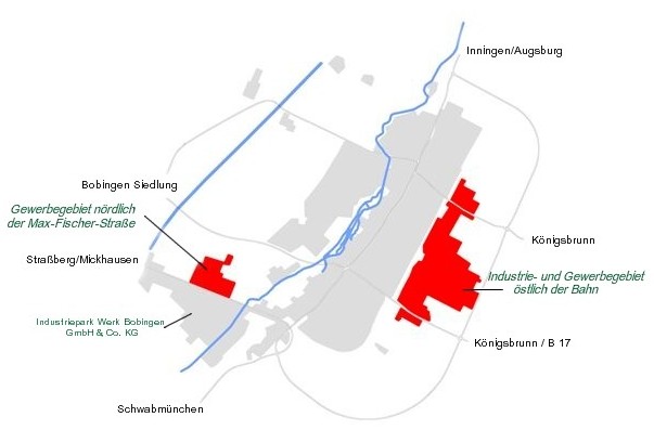 Lageplan Gewerbegebiete